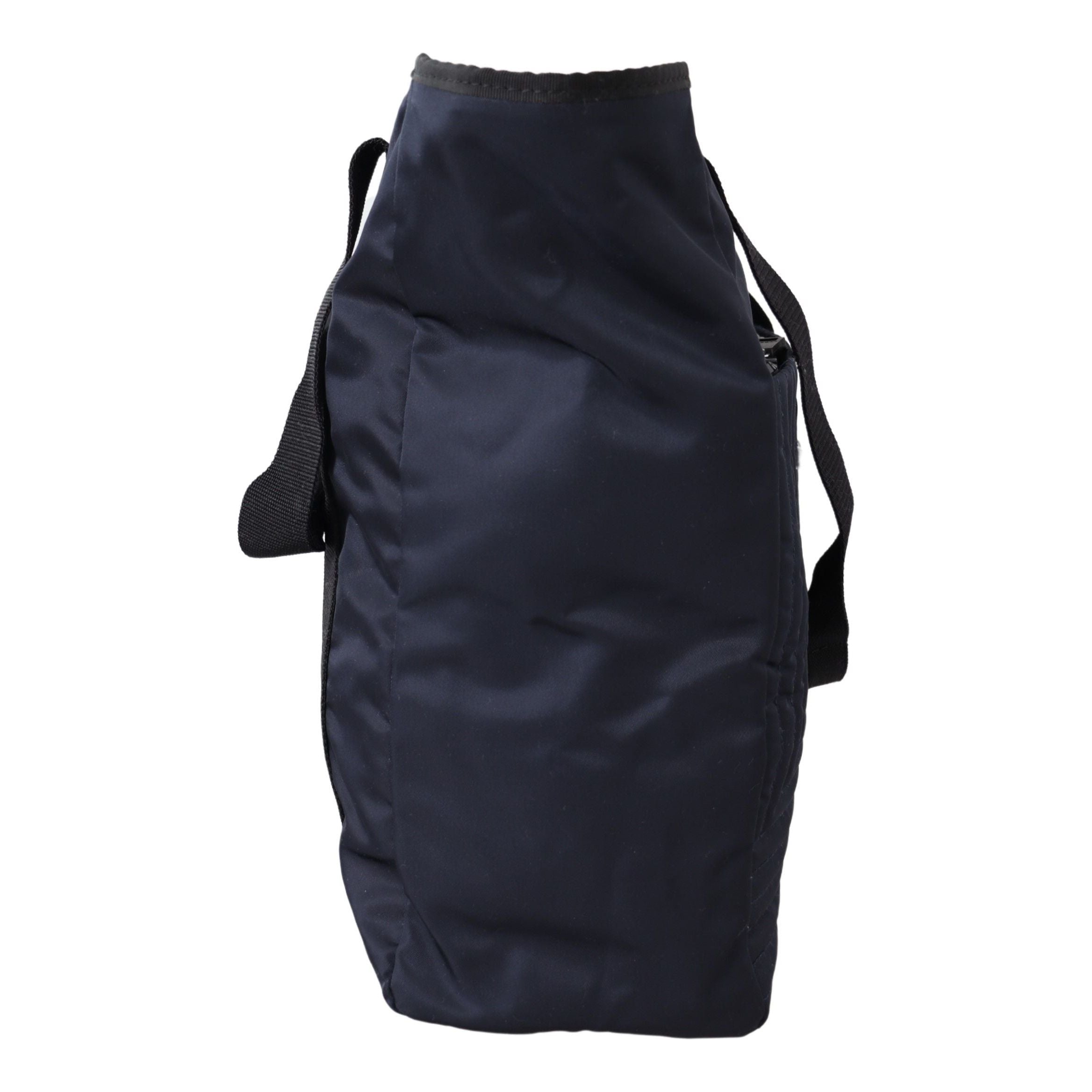 Luxour, Versace Elegant Blue Nylon Tote Bag, 