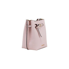 Luxour, Michael Kors Emilia Small Powder Blush Pebble Leather Bucket Messenger Handbag, 