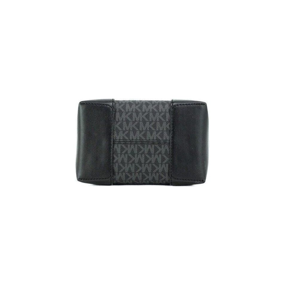 Luxour, Michael Kors Mercer Small Black Signature Leather Bucket Crossbody Handbag Purse, 