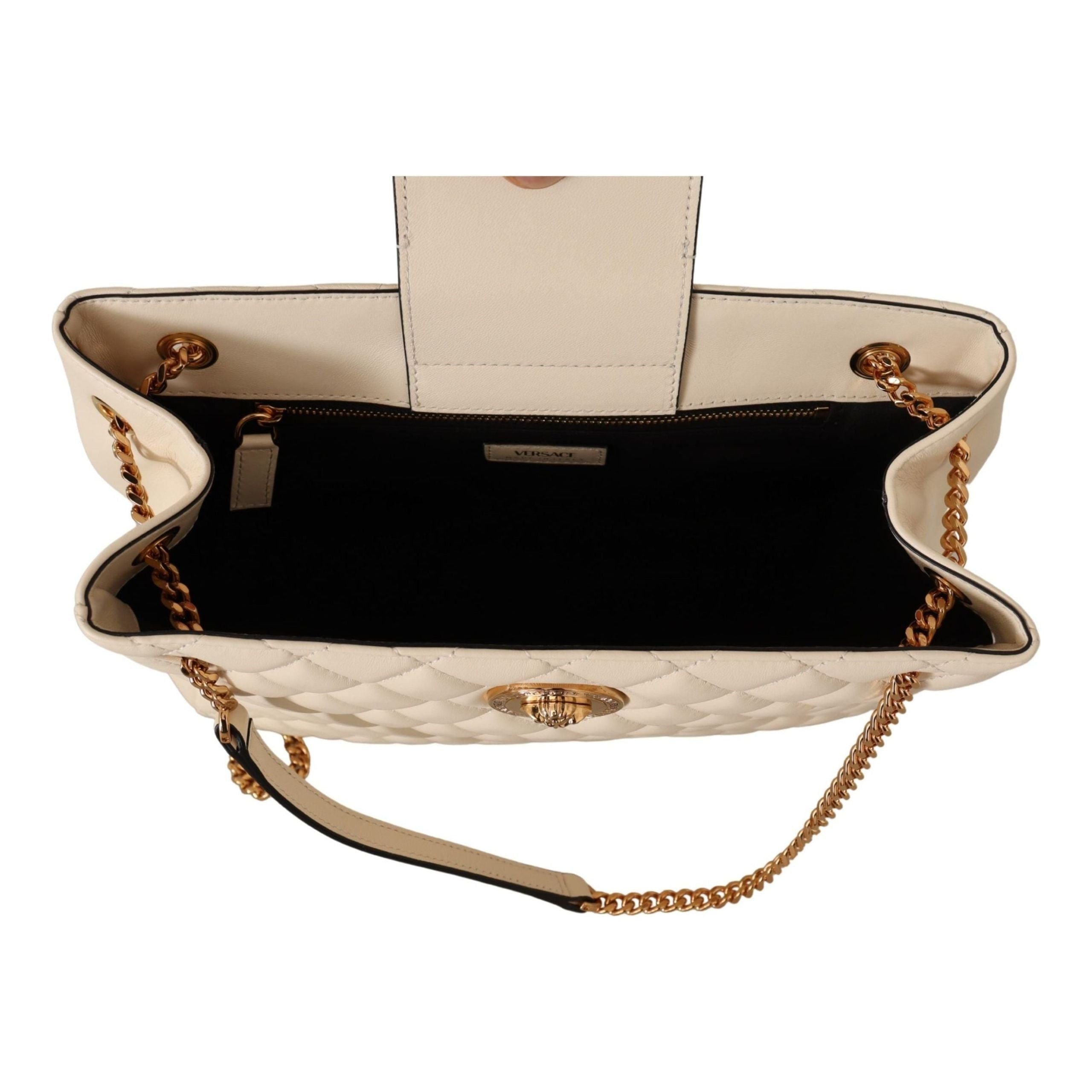 Luxour, Versace Elegant Quilted Nappa Leather Tote, 