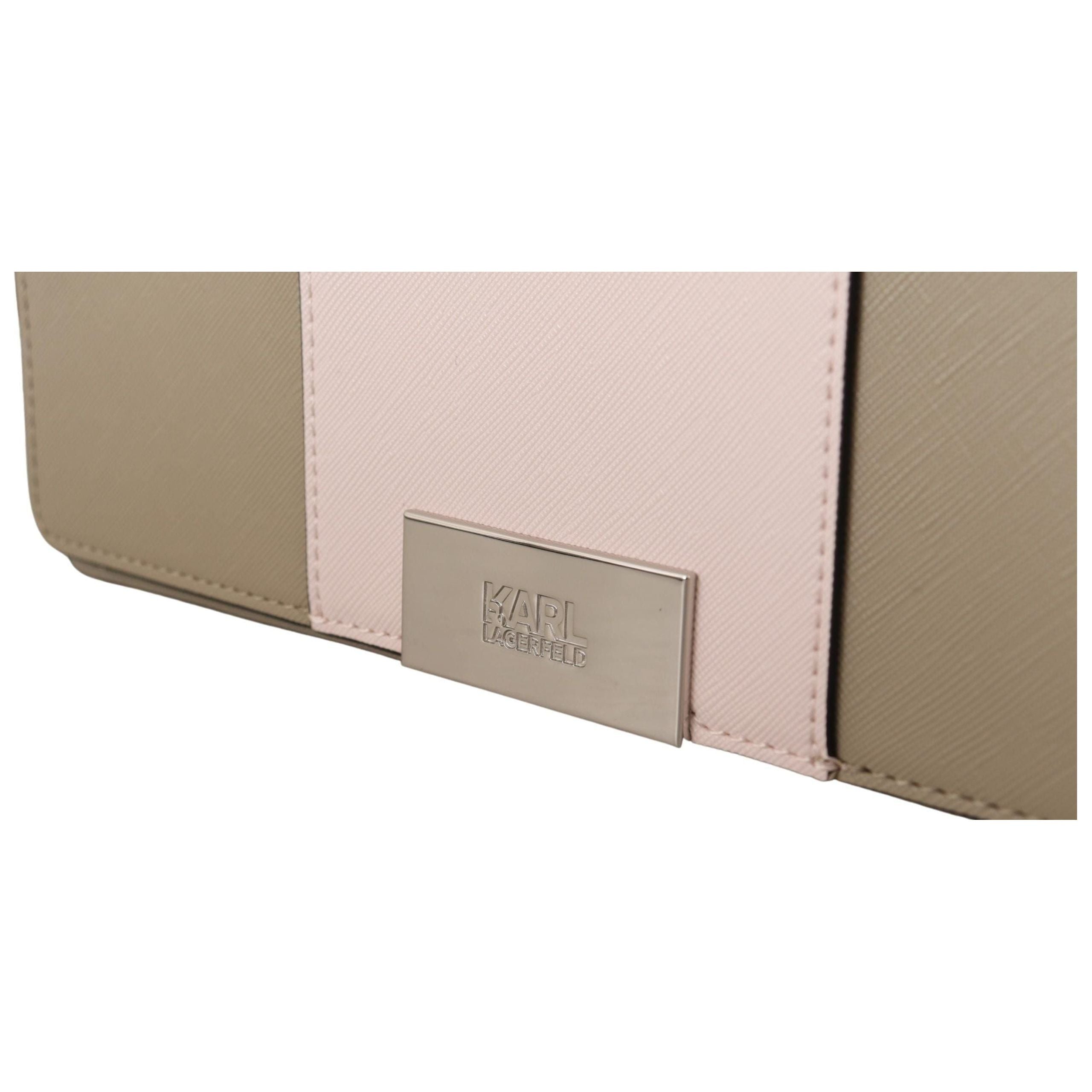 Luxour, Karl Lagerfeld Chic Sage Shoulder Bag with Dual Straps, 