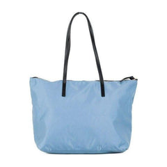 Luxour, Versace Portuna Medusa Medium Cornflower Blue Nylon Leather Tote Bag Purse, 