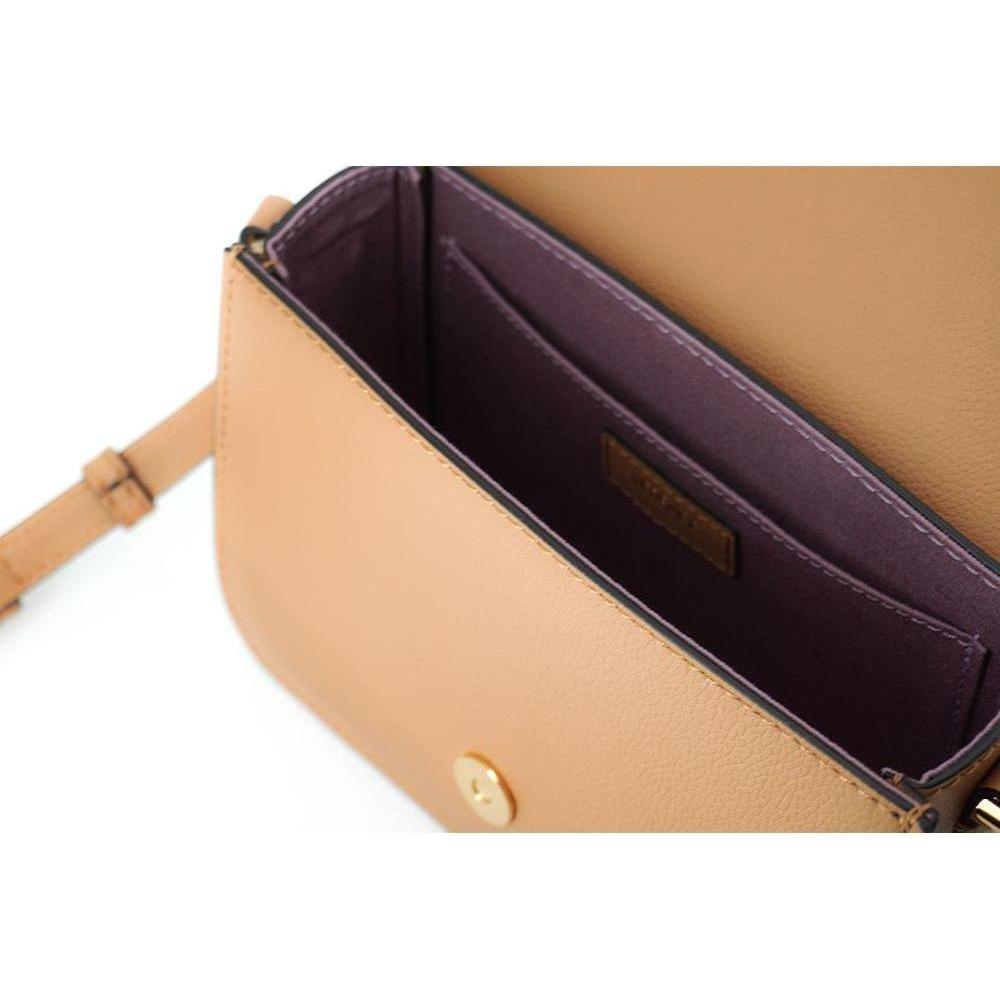 Luxour, Versace Elegant Calf Leather Shoulder Bag in Brown, 
