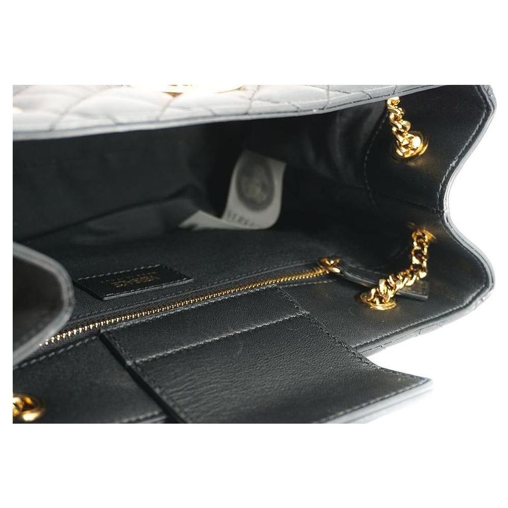 Luxour, Versace Elegant Quilted Nappa Leather Tote Bag, 