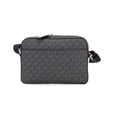 Luxour, Michael Kors Cooper Small Black Pink Signature PVC Utility Crossbody Bag, 