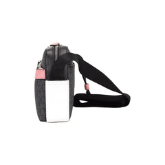 Luxour, Michael Kors Cooper Small Black Pink Signature PVC Utility Crossbody Bag, 