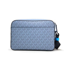 Luxour, Michael Kors Cooper Small Denim Multi Signature PVC Utility Crossbody Bag, 