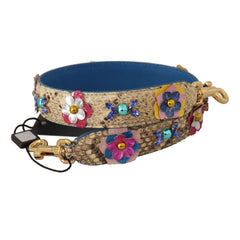 Luxour, Dolce & Gabbana Elegant Beige Python Leather Strap, 