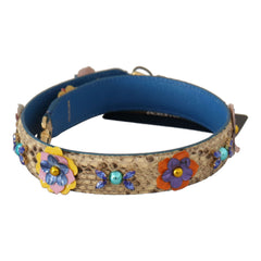Luxour, Dolce & Gabbana Elegant Beige Python Leather Strap, 