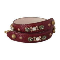 Luxour, Dolce & Gabbana Elegant Python Leather Bag Strap in Bordeaux, 