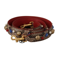 Luxour, Dolce & Gabbana Elegant Python Leather Shoulder Strap, 