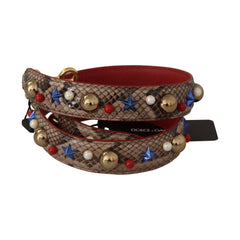 Luxour, Dolce & Gabbana Elegant Python Leather Shoulder Strap, 