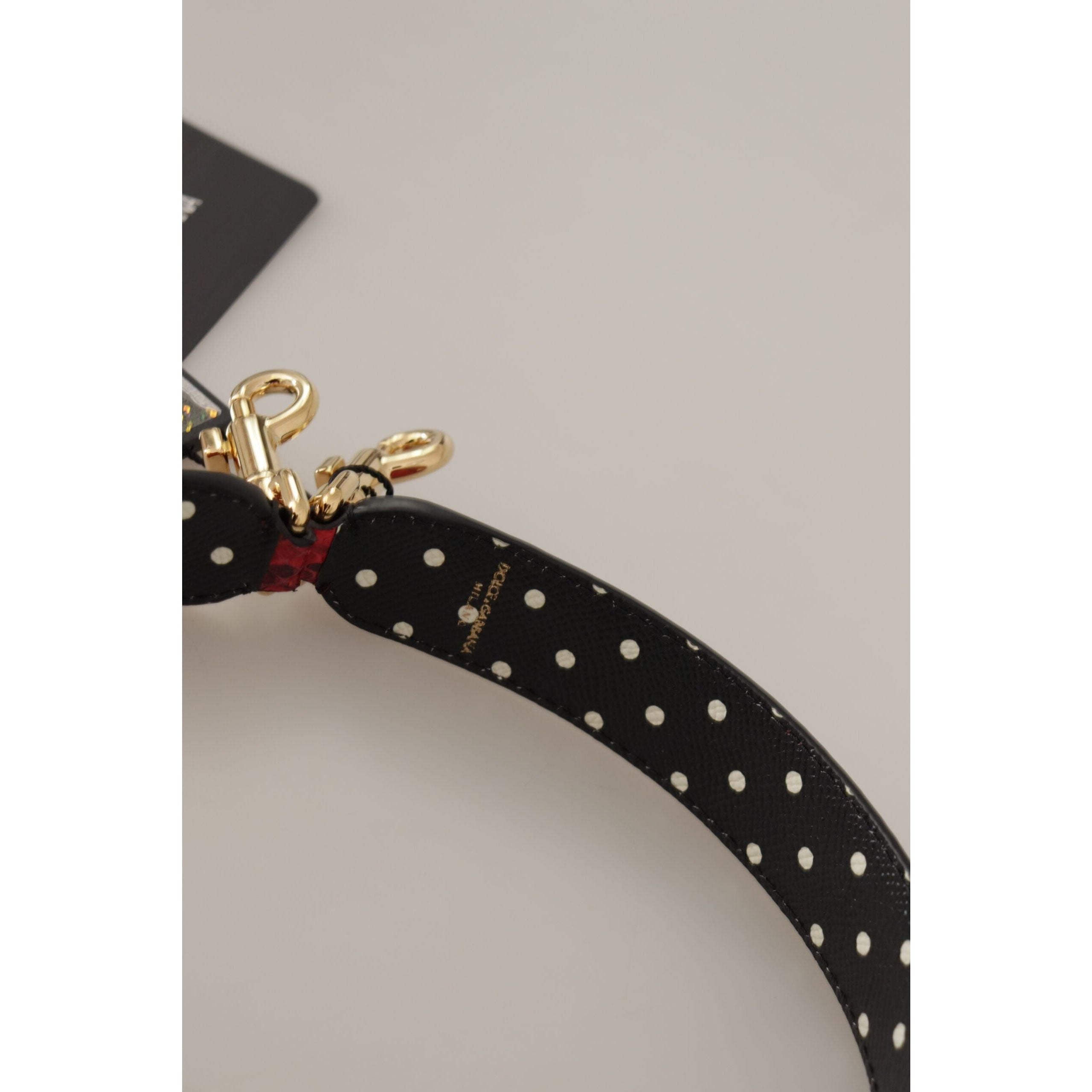 Luxour, Dolce & Gabbana Elegant Red Python Leather Shoulder Strap, 