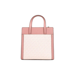 Luxour, Michael Kors Cece Small Pink PVC North South Flap Tote Crossbody Bag Purse, 
