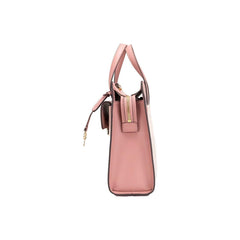 Luxour, Michael Kors Cece Small Pink PVC North South Flap Tote Crossbody Bag Purse, 