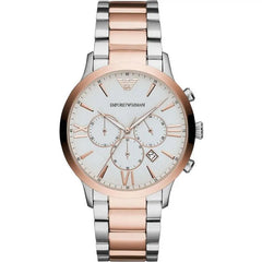 Luxour, Emporio Armani Elegant Two-Tone Timepiece for Men, 