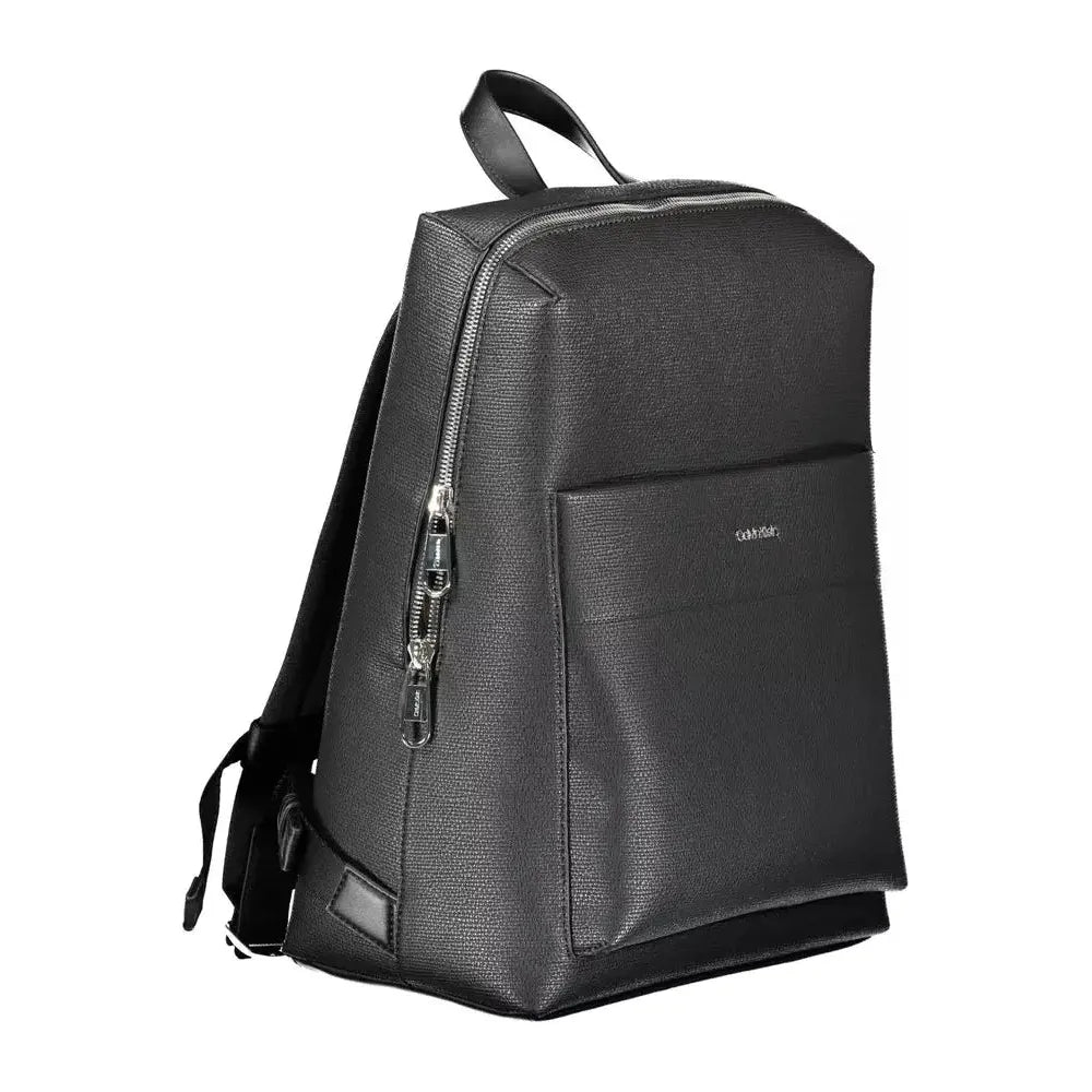 Luxour, Calvin Klein Black Polyester Men Backpack, 