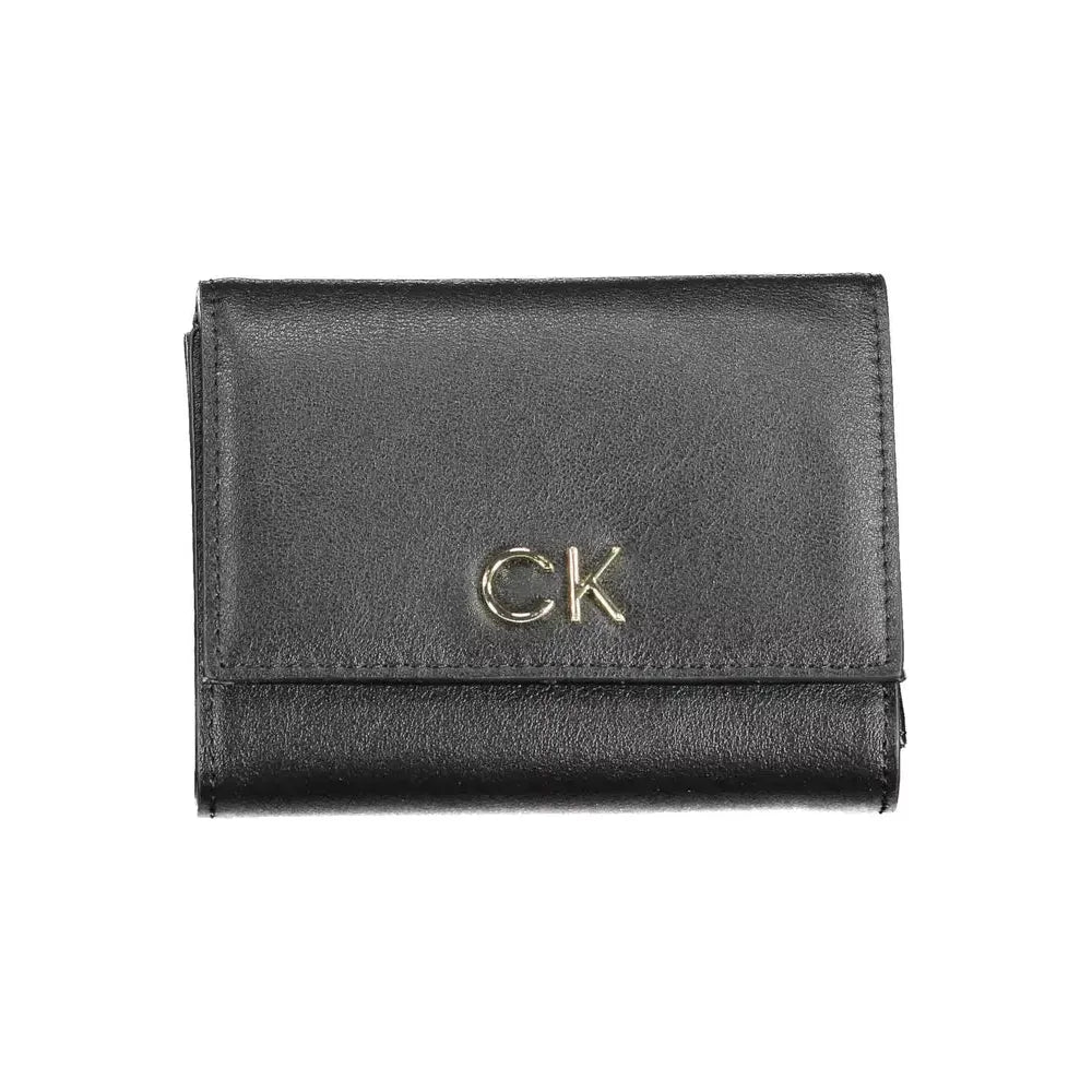 Luxour, Calvin Klein Black Polyethylene Women Wallet, 