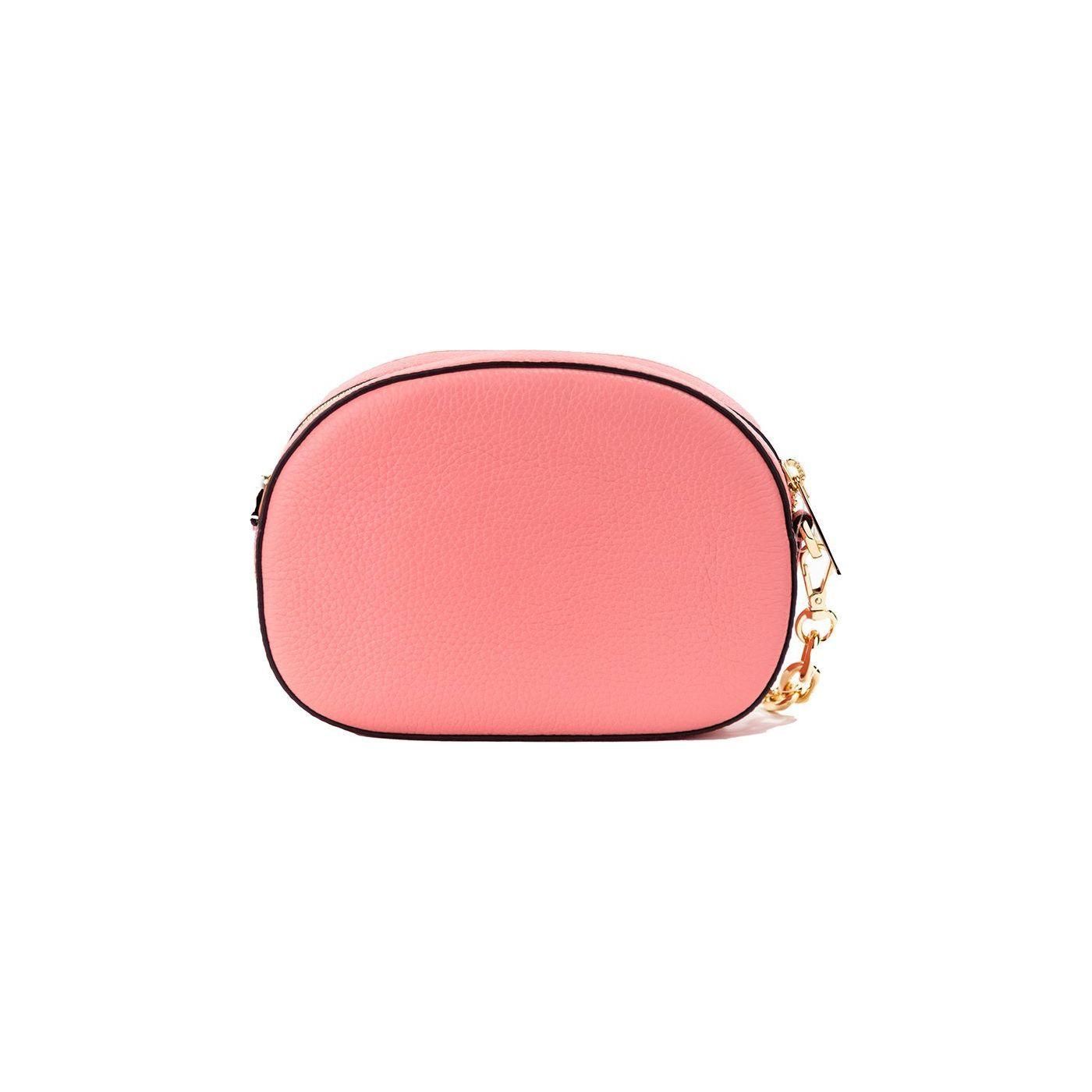 Luxour, Michael Kors Jet Set Glam Tea Rose Leather Oval Crossbody Handbag Purse, 