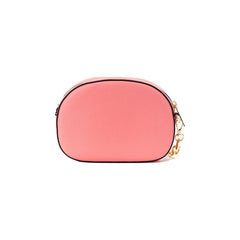 Luxour, Michael Kors Jet Set Glam Tea Rose Leather Oval Crossbody Handbag Purse, 