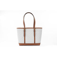 Luxour, Michael Kors Jet Set Travel Small Vanilla PVC Shoulder Tote Handbag Bag Purse, 