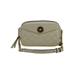 Luxour, Versace Elegant White Lamb Leather Camera Bag, 