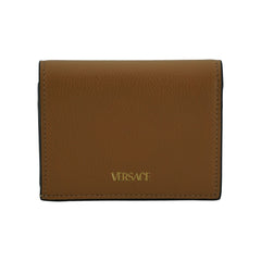 Luxour, Versace Elegant Compact Leather Wallet in Brown, 