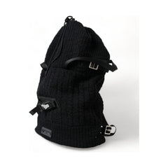 Luxour, Dolce & Gabbana Elegant Tricot Wool-Blend Backpack in Black, 
