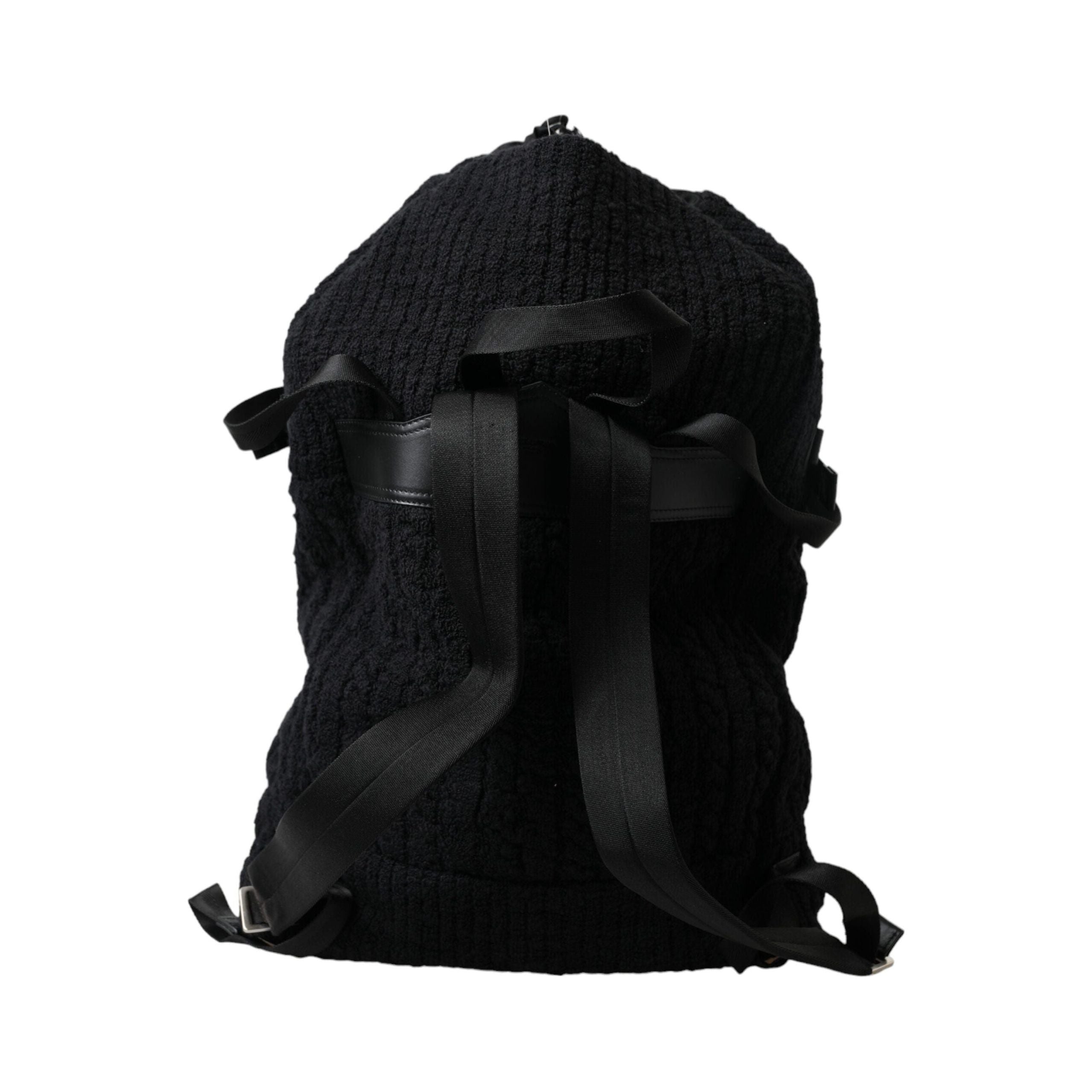 Luxour, Dolce & Gabbana Elegant Tricot Wool-Blend Backpack in Black, 