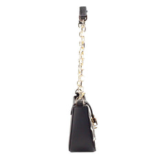 Luxour, Michael Kors Carmen Small Black Haircalf Pouchette Shoulder Crossbody Bag, 