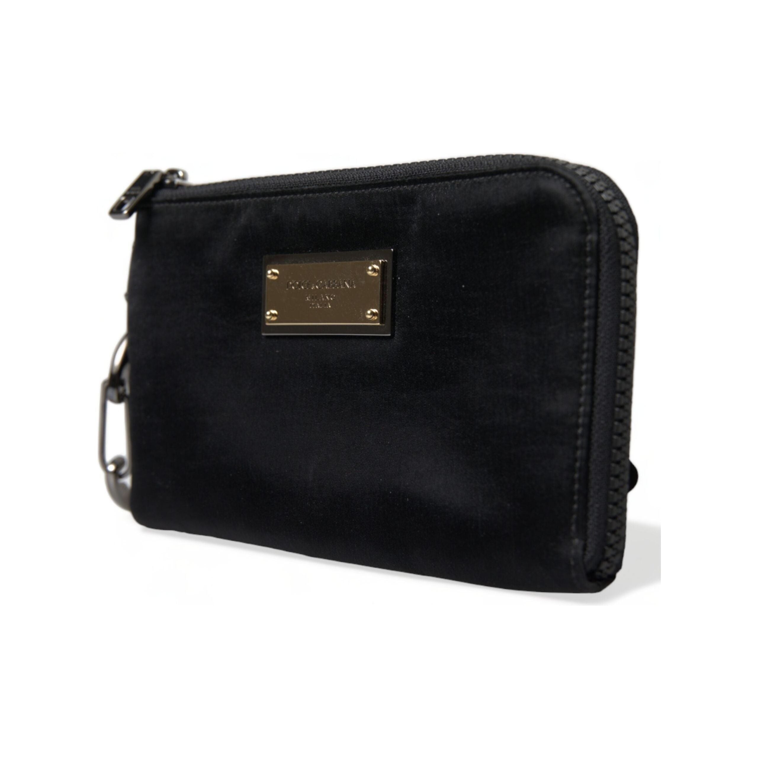 Luxour, Dolce & Gabbana Chic Nylon-Leather Designer Pouch, 