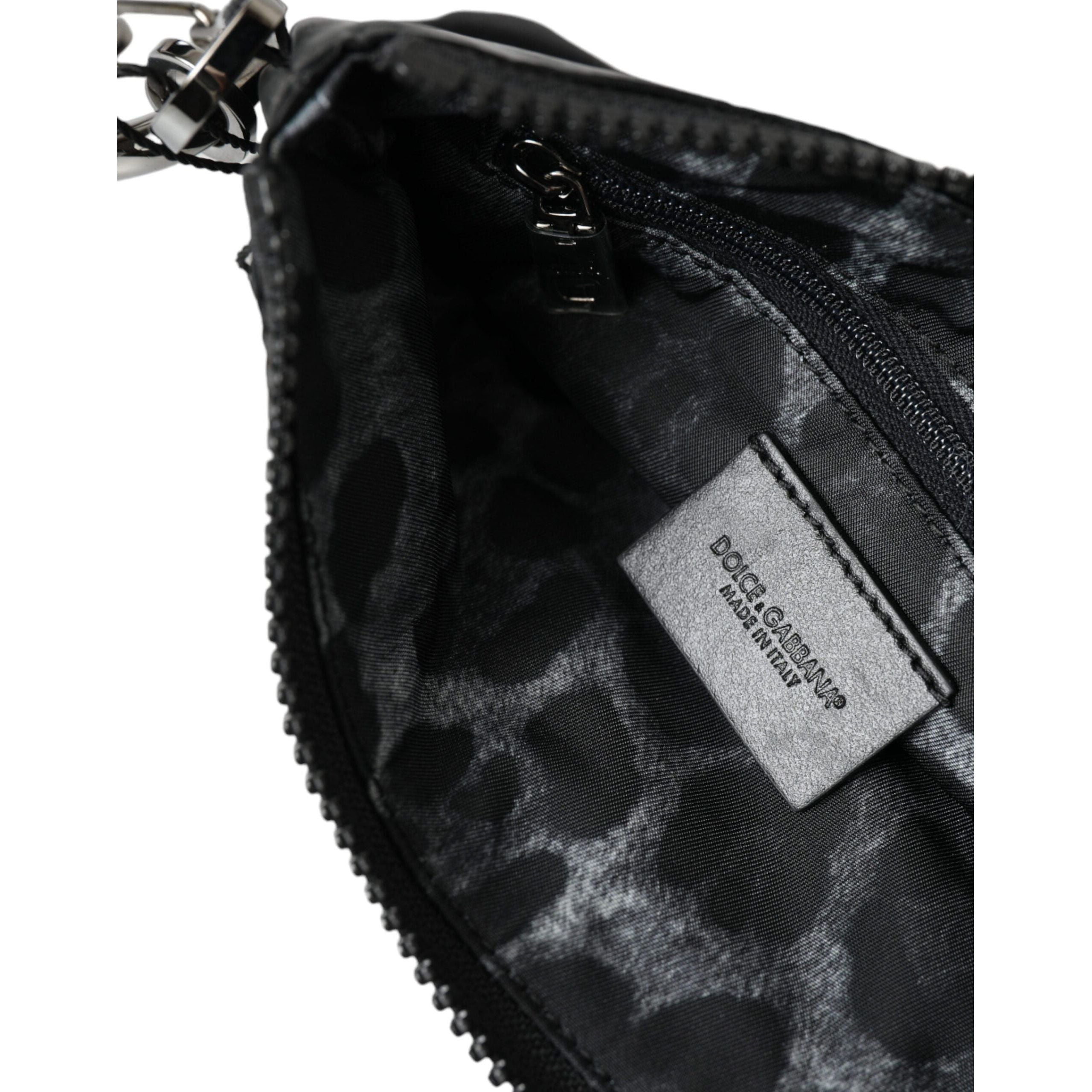 Luxour, Dolce & Gabbana Chic Nylon-Leather Designer Pouch, 