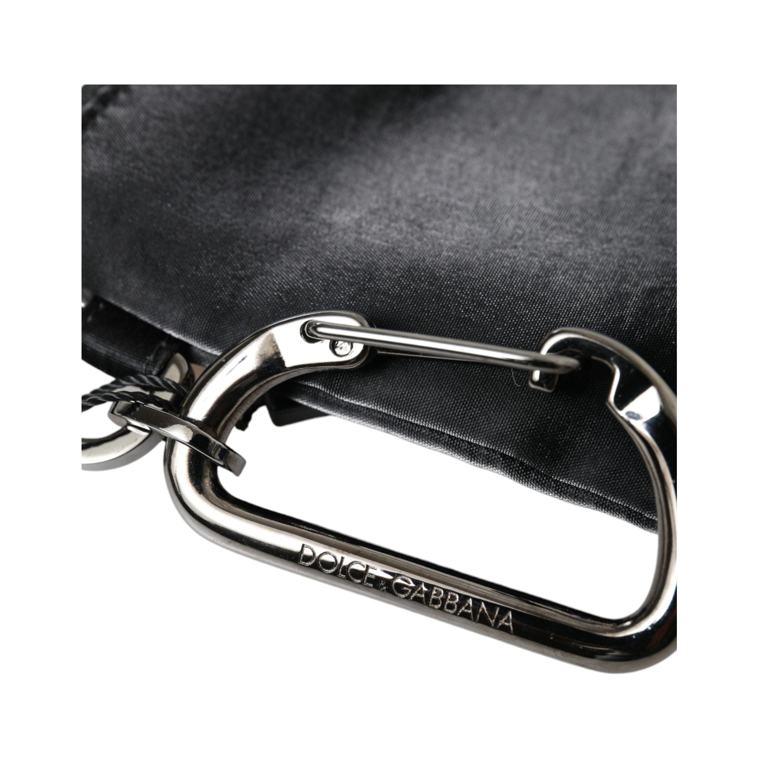 Luxour, Dolce & Gabbana Chic Nylon-Leather Designer Pouch, 