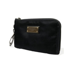 Luxour, Dolce & Gabbana Elite Black Nylon & Leather Pouch with Logo Detail, 
