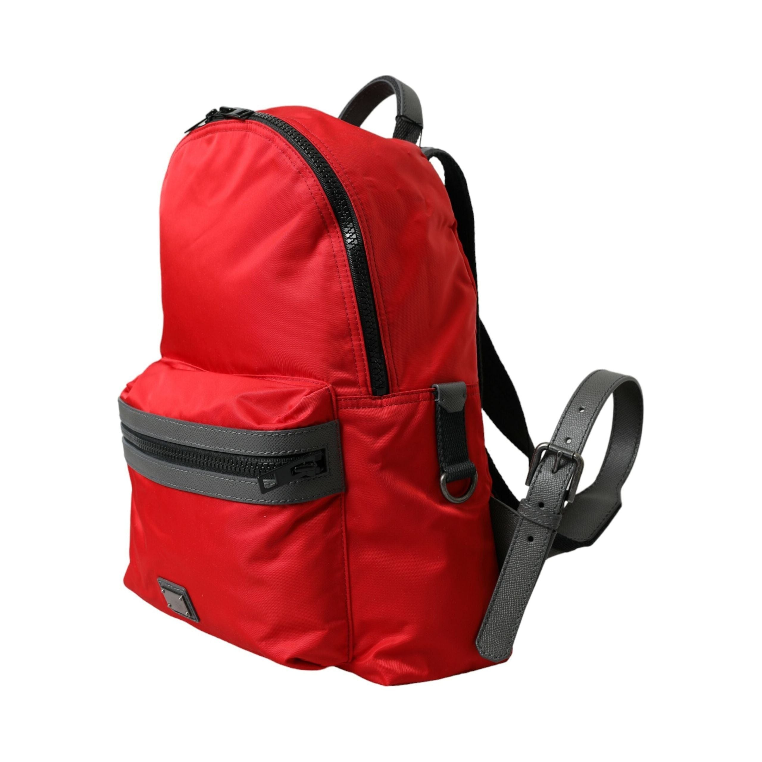 Luxour, Dolce & Gabbana Elegant Red Nylon-Leather Backpack, 