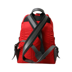 Luxour, Dolce & Gabbana Elegant Red Nylon-Leather Backpack, 