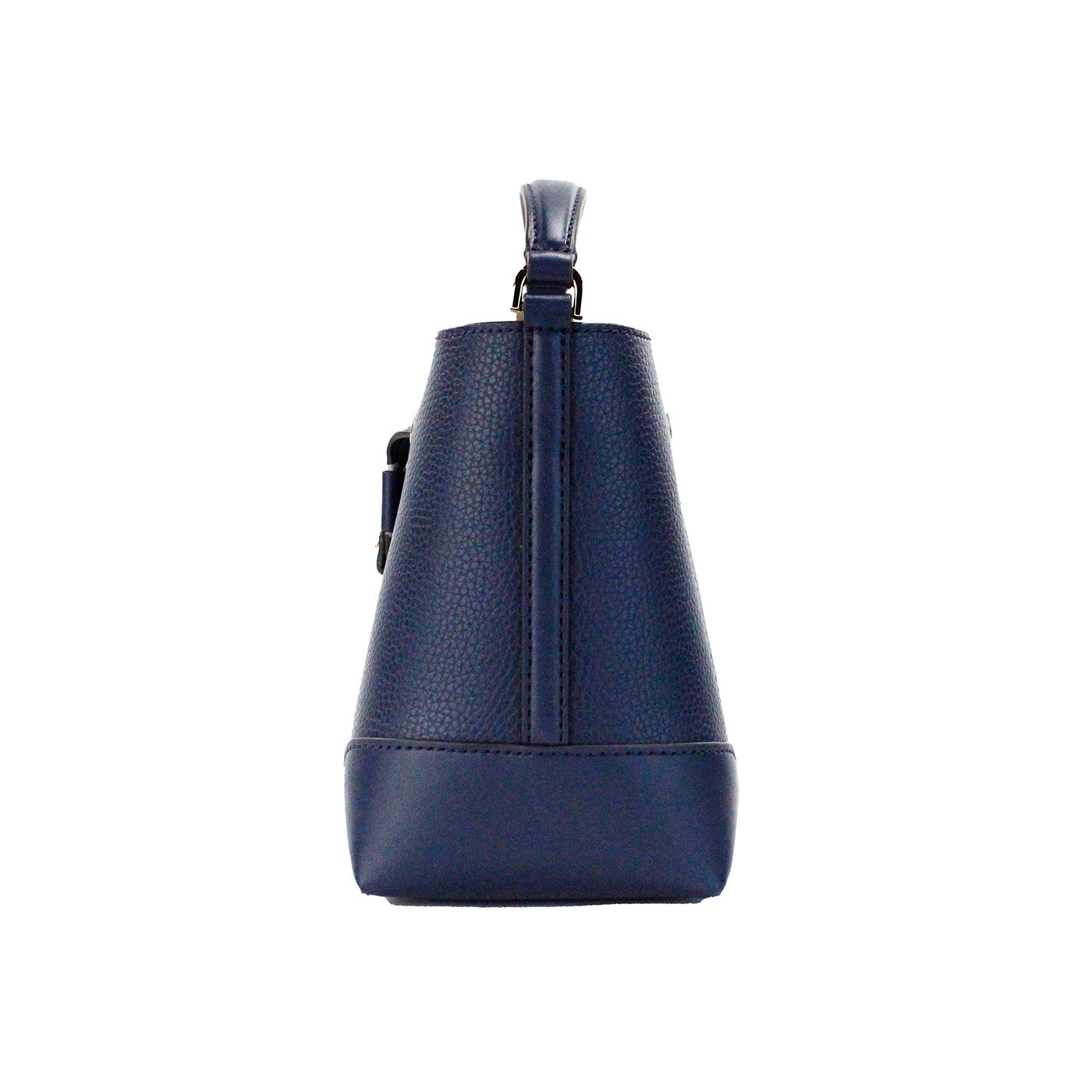 Luxour, Michael Kors Mercer Small Navy Pebbled Leather Bucket Crossbody Bag Purse, 