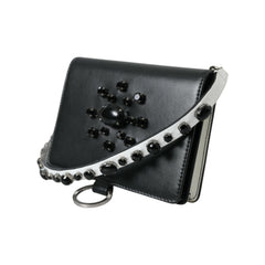 Luxour, Dolce & Gabbana Elegant Crystal-Embellished Leather Card Holder, 