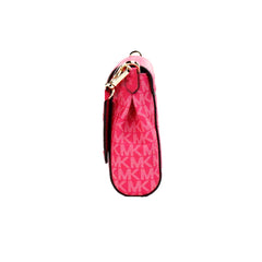 Luxour, Michael Kors Jet Set Medium Electric Pink Convertible Pouchette Crossbody Bag, 