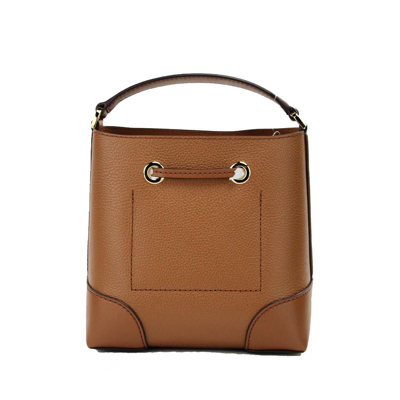 Luxour, Michael Kors Mercer Small Luggage Pebbled Leather Bucket Crossbody Bag Purse, 