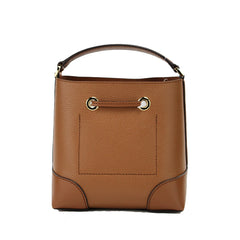Luxour, Michael Kors Mercer Small Luggage Pebbled Leather Bucket Crossbody Bag Purse, 
