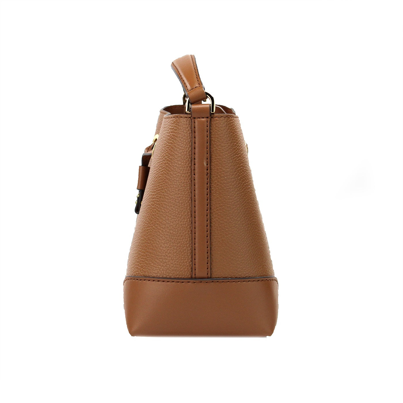 Luxour, Michael Kors Mercer Small Luggage Pebbled Leather Bucket Crossbody Bag Purse, 