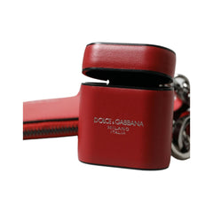 Luxour, Dolce & Gabbana Elegant Red Leather Airpods Case, 