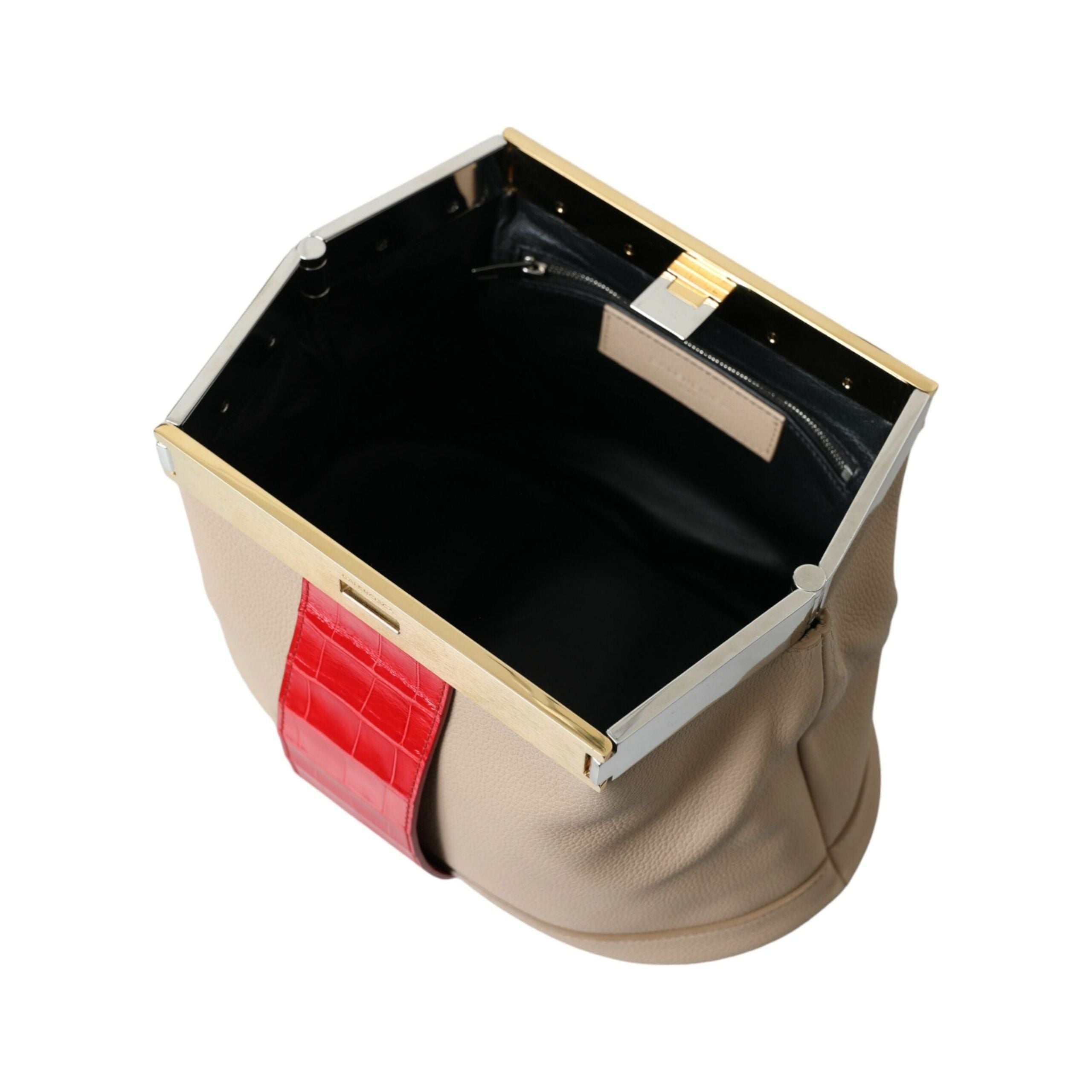 Luxour, Balenciaga Two Tone Exotic Leather Clutch, 