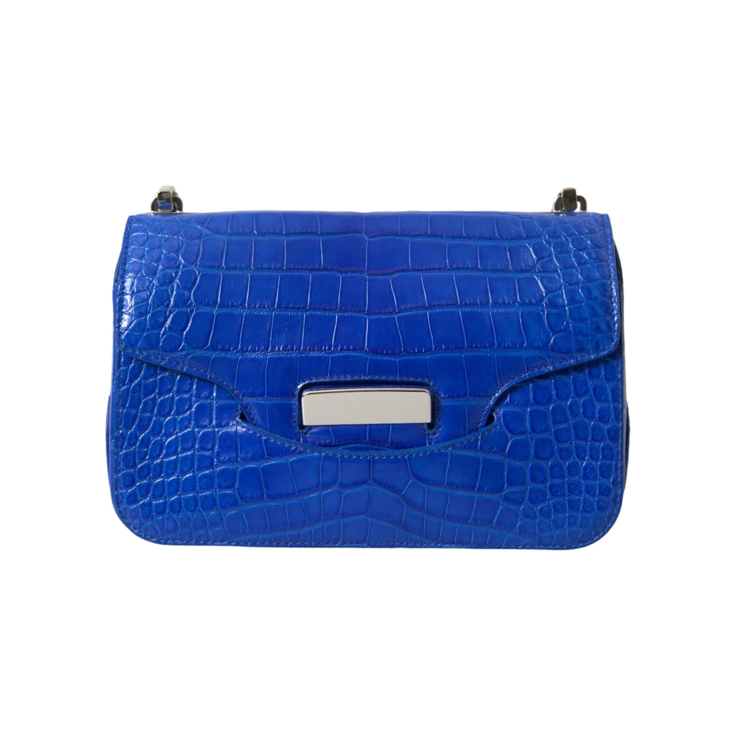 Luxour, Balenciaga Alligator Skin Mini Shoulder Bag - Elegant Blue, 