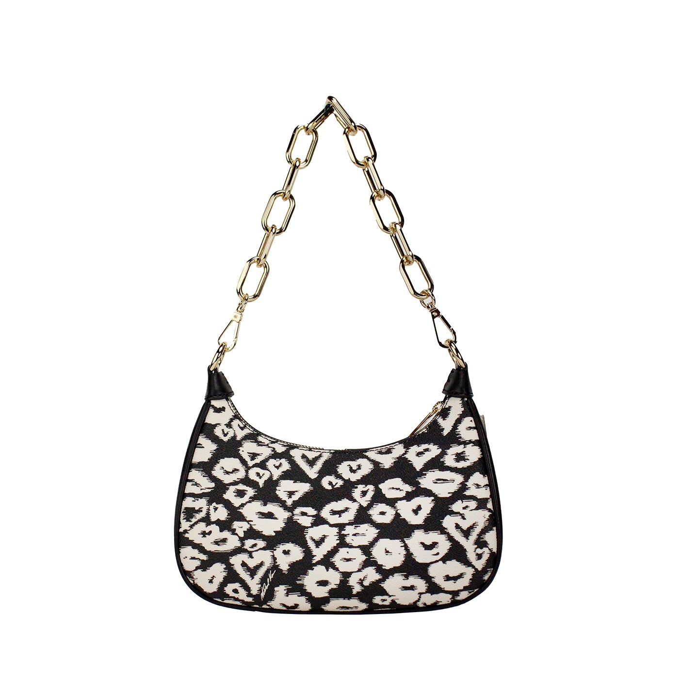 Luxour, Michael Kors Cora Medium Heart Print PVC Zip Pouchette Crossbody Bag, 