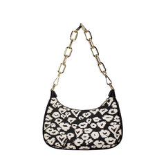 Luxour, Michael Kors Cora Medium Heart Print PVC Zip Pouchette Crossbody Bag, 