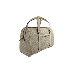 Luxour, Michael Kors Travel Medium Duffle Satchel Crossbody Bag Purse Cream, 