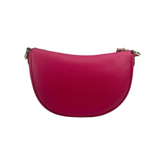 Luxour, Michael Kors Dover Small Pink Half Moon Crossbody Bag Purse, 