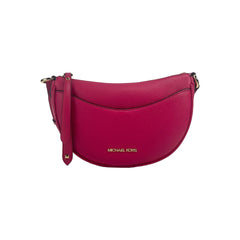 Luxour, Michael Kors Dover Small Pink Half Moon Crossbody Bag Purse, 